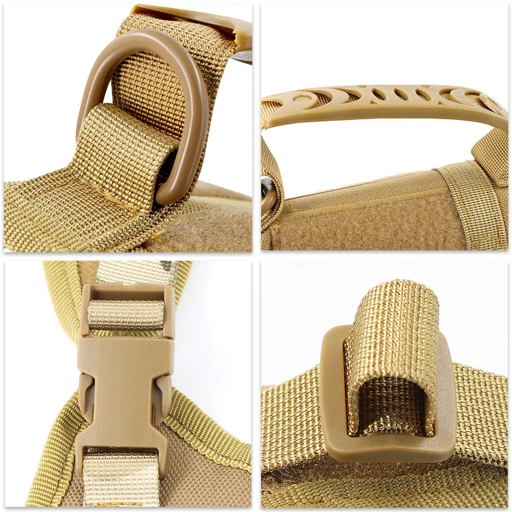 Tactical Cat Harness Leash with 9 Patches Small Dog Puppy Vest Straps with Handle Harnesses Training Adjustable Pet Accessories