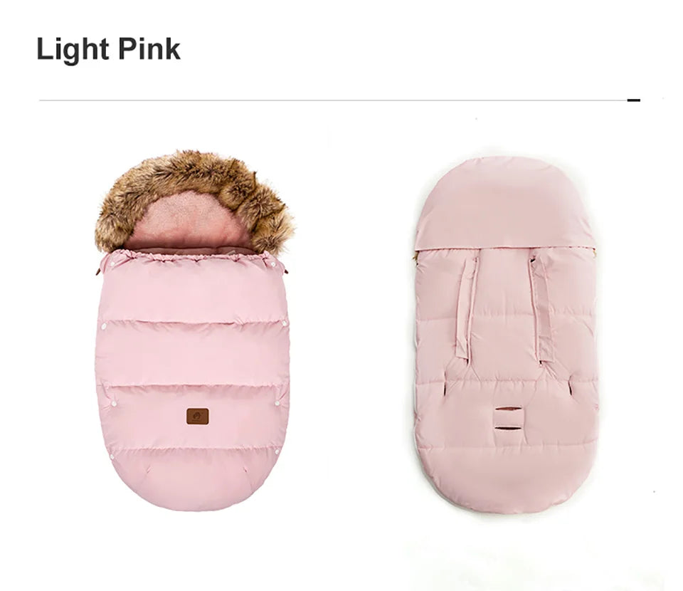 Baby Stroller Footmuff 0-24Months Winter Baby Warm Envelope Sack For Discharge Windproof Thicker Universal Stroller Accessories