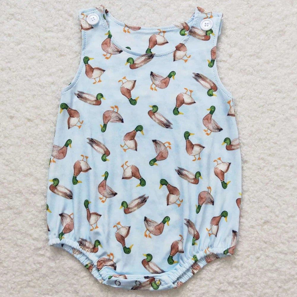 Hot Sale Baby Infant Boys Rompers Golf Hole In One Green Checkered Sleeveless Rompers Boutique Toddler Boys Onesie Bubble Romper