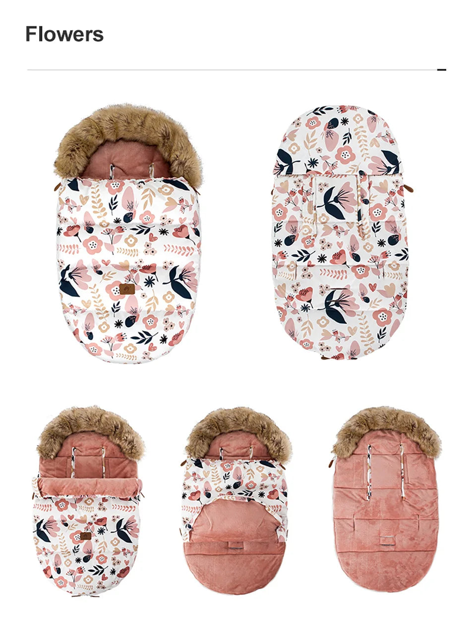 Baby Stroller Footmuff 0-24Months Winter Baby Warm Envelope Sack For Discharge Windproof Thicker Universal Stroller Accessories