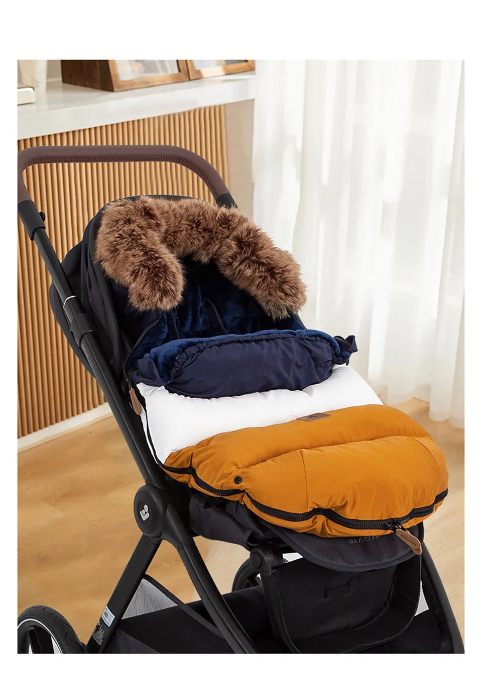 Baby Stroller Footmuff 0-24Months Winter Baby Warm Envelope Sack For Discharge Windproof Thicker Universal Stroller Accessories